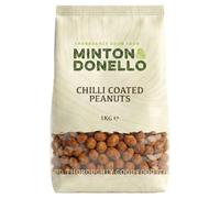 Minton & Donello Chilli Coated Peanuts 1kg - Crunchy Roasted Peanuts with Spicy Chilli Seasoning, Hot Savoury Nut Snacks & Party Mix, Great for Sharing, Gifting & Snack Tables Bulk Pack