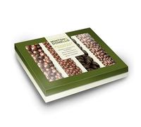 Minton & Donello Chocolate Nut Tray 6 x 370g - Orange Chocolate Almonds, Milk Chocolate Hazelnuts, Dark Chocolate Brazil Nuts, Milk Chocolate Cashews - Great for Friends, Gatherings and Food Hampers