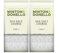 Minton & Donello - Coarse Sea Salt, Natural & Unrefined, Great for Cooking & Seasoning, 750g (Pack of 2)