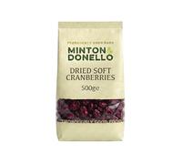 Minton & Donello Dried Soft Cranberries 500g Pack - Sweet & Juicy Dried Fruit for Baking, Breakfast, Trail Mix, Snacking & Desserts, High Fibre Pantry Ingredient, Suitable for Everyday Use