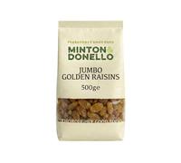 Minton & Donello - Jumbo Golden Raisins, 500g - Suitable for Vegetarians - Non-GMO, Cholesterol free, and fat free - High in Antioxidants and Fibre