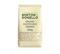 Minton & Donello Organic Arborio Risotto Rice 500g - Italian Short Grain Rice for Creamy Risotto, Arancini & Rice Pudding, Adds Rich Texture, Classic One Pot Meals with Mushrooms, Chicken & Veg