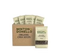 Minton & Donello Organic Chia Seeds 6 Pack x 250g - High Fibre, Omega 3 Source, Vegetarian Friendly, Versatile Superfood for Chia Pudding, Overnight Oats, Smoothies And Baking
