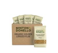 Minton & Donello Organic Golden Linseed Flaxseed Whole Pack of 6 x 500g - High Fibre, Omega 3, Vegetarian Friendly, Use For Baking Bread, In Cereal, Overnight Oats, Yoghurt, Smoothies & Salads