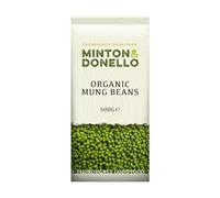 Minton & Donello - Organic Mung Beans, Perfect for Healthy Dishes, High in Nutrients, 500g