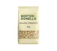 Minton & Donello Organic Pine Nuts 6 x 80g - Nuts for Pesto, Pasta & Toasting, Rich Buttery Flavour, Crunchy Topping for Mediterranean Recipes, Meal Prep & Pantry Staple, Add to Snack Mixes