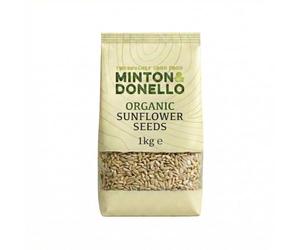 Minton & Donello Organic Sunflower Seeds 1kg Pack - Natural Kernels, Baking, Cooking, Salads, & Snacking, Nutty Crunch, Fibre, Protein, Wholesome Topping, Versatile Ingredient, Kitchen Essential