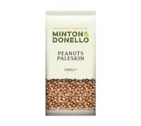 Minton & Donello - Paleskin Peanuts, Natural, Unsalted, High-Protein Snacking Option, 6 x 500g