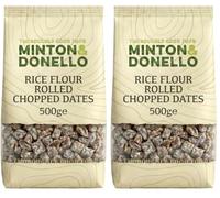 Minton & Donello - Rice Flour Rolled Chopped Dates, 500g (Pack of 2)