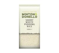 Minton & Donello Short White Pudding Rice 500g - Perfect for Classic Rice Pudding, Short Grains for Thick & Creamy Texture, Versatile Dessert Staple for Home Kitchens