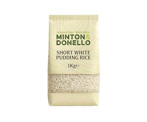 Minton & Donello Short White Pudding Rice 6x1kg Pack - Short Grain Rice for Creamy Pudding, Desserts, Risotto, Soups & Stews, Slow Cook Absorbs Flavour & Reults In A Soft Sticky Texture, Home Cooking