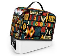 Mintoprints Aztec 4 Slice Toaster Cover with Pockets and Top Handle Dust and Fingerprint Protection, Machine Washable, Western Native Boho