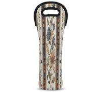 Mintoprints Boho Aztec Wine Carrier Tote Bag Western Geometric 1-Bottle Neoprene Wine Cooler Bag Carriers Bag Case Wine Bottle Holder for Travel, Picnic, Party