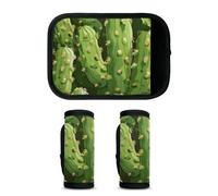 Mintoprints Cactus Succulent Cacti Luggage Handle Wrap 2 Pack Handle Cover Suitcase Tags Travel Accessories for Airplane, Airport, Tropical Plants