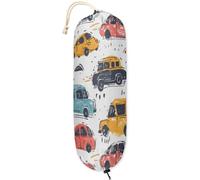 Mintoprints Colorful Car Plastic Bag Holder, Car Vehicle Grocery Bag Holder for Kitchen Pantry, Lightweight Plastic Bag Organizer Shopping Bag Holder Dispenser, 1 Pack