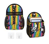 Mintoprints Colorful Owl 2 Pack Wall Hanging Storage Bag Owls Rainbow Hanging Organizer Bag with Pocket Fabric Storage Bag Basket for Kitchen, Bathroom Organizing