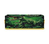 Mintoprints Dinosaur Green Toilet Paper Baskets for Bathroom, Fabric Storage Paper Basket for Toilet Tank Top, Small Decorative Basket with Handle for Organizing