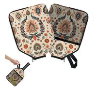 Mintoprints Flower Boho Bohemian Pickleball Paddle Cover, Racket Sleeve with Pocket and Handle Strap Paddle Case Fits Most Rackets