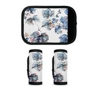 Mintoprints Grapes Fruit Luggage Handle Wrap 2 Pack Handle Cover Suitcase Tags Travel Accessories for Airplane, Airport, Grape Leaves