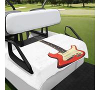 Mintoprints Guitar Golf Cart Seat Covers, Golf Cart Seat Towel Blanket Fits 2-Seat Golfs Carts, Keeps Seat Cool and Comfortable, 51" x 31"