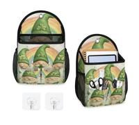 Mintoprints Happy St Patricks Day Gnomes Irish Clover Wall Hanging Storage Bag Wall Hanging Organizer Bag with Pocket Wall Mount Fabric Organizer Basket for Bathroom, Kitchen, Bedroom