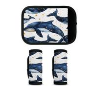 Mintoprints Luggage Handle Wrap 2 Pack Handle Cover Suitcase Tags Travel Accessories for Airplane, Airport, White, 5.9x4.7 inch