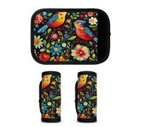 Mintoprints Luggage Handle Wrap 2 Pack Handle Cover Suitcase Tags Travel Accessories for Airplane, Airport, White, 5.9x4.7 inch