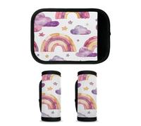 Mintoprints Luggage Handle Wrap 2 Pack Handle Cover Suitcase Tags Travel Accessories for Airplane, Airport, White, 5.9x4.7 inch