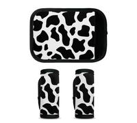 Mintoprints Luggage Handle Wrap 2 Pack Handle Cover Suitcase Tags Travel Accessories for Airplane, Airport, Black, 5.9x4.7 inch