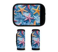 Mintoprints Luggage Handle Wrap 2 Pack Handle Cover Suitcase Tags Travel Accessories for Airplane, Airport, White, 5.9x4.7 inch