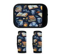 Mintoprints Luggage Handle Wrap 2 Pack Handle Cover Suitcase Tags Travel Accessories for Airplane, Airport, White, 5.9x4.7 inch