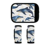Mintoprints Luggage Handle Wrap 2 Pack Handle Cover Suitcase Tags Travel Accessories for Airplane, Airport, White, 5.9x4.7 inch