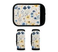 Mintoprints Luggage Handle Wrap 2 Pack Handle Cover Suitcase Tags Travel Accessories for Airplane, Airport, White, 5.9x4.7 inch