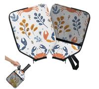 Mintoprints Sea Crab Pickleball Paddle Cover, Racket Sleeve with Pocket and Handle Strap Colorful Sea Life Crab Paddle Case Fits Most Rackets