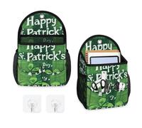 Mintoprints St Patricks Day 2 PackWall Hanging Storage Bag Shamrock Clover Green Hanging Organizer Bag with Pocket Fabric Storage Bag Basket for Kitchen, Bathroom Organizing