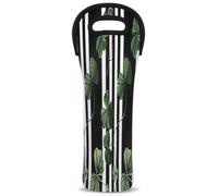 Mintoprints St Patricks Day Wine Carrier Tote Bag Clover Irish Shamrock 1-Bottle Neoprene Wine Cooler Bag Carriers Bag Case Wine Bottle Holder for Travel, Picnic, Party