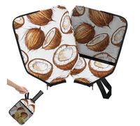 Mintoprints Summer Fruits Pickleball Paddle Cover, Racket Sleeve with Pocket and Handle Strap Tropical Fruits Coconut Paddle Case Fits Most Rackets