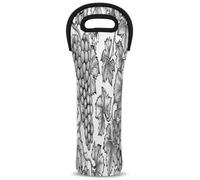 Mintoprints Vintage Grape Wine Carrier Tote Bag Fruit Grapes 1-Bottle Neoprene Wine Cooler Bag Carriers Bag Case Wine Bottle Holder for Travel, Picnic, Party