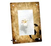 Mintoprints Vintage Soccer 4x6 Acrylic Picture Frame, Clear Frameless Freestanding Photo Frame for Desktop Display Vertical or Horizontal Display