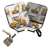 Mintoprints Yellow Construction Vehicles Pickleball Paddle Cover, Racket Sleeve with Pocket and Handle Strap Paddle Case Fits Most Rackets