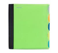 Mintra Office Langlebiges Premium-Spiral-Notizbuch (grün, 5 Themen, 21.6x27.9 cm), mit Stoff überzogene Spulen, keine Verhakungen, abnehmbare, verstellbare Taschenteiler, Organisation, anpassbar