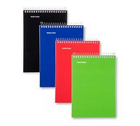 Mintra Office Small Spiral Notebooks (5x7 Top Spiral 4pk, Primary)