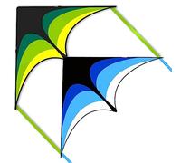 Mint's Colorful Life 2 Pack Delta Kites for Kids & Adults, Extremely Easy to Fly Kite, Best Kite for Beginner(Green & Blue)