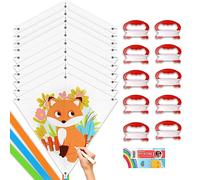 Mint's Colorful Life DIY Kite Flight Kites for Kids Kite Making Kit Bulk, Decorating Painting Dragon Party Pack, White Diamond Kite Kits (Pack of 10)