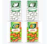 Mints variety 4 Pack - 2 Fresh Mint & 2 Lime and Orange Flavors - Sugar-Free Breath Mints 4 x18g