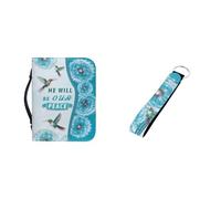 Mintulipy Bible Covers for Women Men with Keychain Carrying Book Case Church Bag Bible with Pockets Large Bible Cover, He Will Be Our Peace, XXL