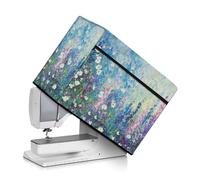 Mintulipy Blue Floral Sewing Machine Covers Fabric with Essentials Pockets Suitable for Most Standard Sewing Machine Portable Dust Cover Easy Clean