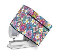 Mintulipy Flowers Painting Sewing Machine Cover with Pockets, Machine Washable Fabric, Easy Clean, Large, Fully Padded Interior