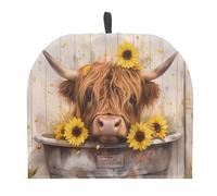 Mintulipy Highland Cow and Sunflower Tea Cozy Insulated Teapot Covers Keep Warm Decorative Tea Cozy for Mug for Kitchen Table Hotel Tea Party Restaurant Indoor