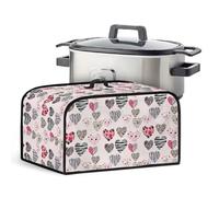 Mintulipy Love Kitchen Slow Pot Crock Cover Kitchen Countertop Decor Dust Covers for Instant Pot and Slow Cooker Durable and Sturdy
